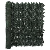 Balkonski zastor s tamnozelenim lišcem 400 x 100 cm