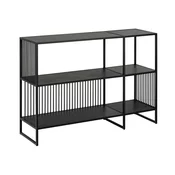 Regal Norsica 812 Brez zadnje plošče, MDF plošča, 83x120x35cm, Črna