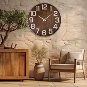 WALLXPERT Dekorativni metalni zidni sat Antique Medium Walnut