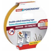 Tesa dvostranski samolepilni penasti montažni trak za notranjo uporabo 5 m x 19 mm