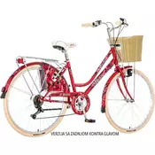 Ženski bicikl Bandana 26X1.3/8 17 inca crno crveni Visitor FAM269F 1260188