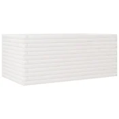 Vidaxl Vrtno cvetlično korito belo 110x60x45,5 cm trdna borovina