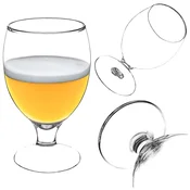 KADAX Kozarec na peclju za pivo in koktajle, 370 ml, eleganten dizajn