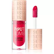Makeup Revolution Pout Bomb sijaj za ustnice z učinkom povečanja odtenek Cherry Sheer Red 4.6 ml