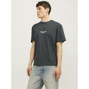 Dark grey mens T-shirt Jack & Jones Vesterbro