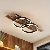 Lindby LED stropna svetilka Sentoa, les, dolžina 75 cm, 3.000 K - Dnevna soba/jedilnica - Sodobni - Svetli les