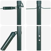 Stup za ogradu 7 pcs Zelena Celik