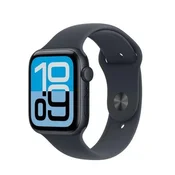 APPLE Watch SE 3 GPS 44 mm, aluminijasta ohišje v barvi Midnight z Midnight Sport Band - S/M