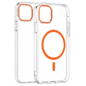 Transparent Color Ring MagSafe maska za iPhone 15 Plus – Narandžasta