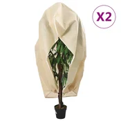 Vidaxl vidaXL Zaščitne kapuce za rastline, z zadrgo, 2 kosa, 70 g/m2 1,55 x 1,55 m