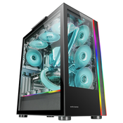 NEW Ohišje Midi-Stolp ATX Mars Gaming MCULTRA XXL Premium RGB Črna