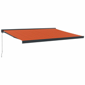 Tenda na uvlačenje narančasto-smeđa 4,5x3 m tkanina i aluminij