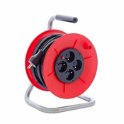 Munos Podaljševalni kabel BASIC PKB230Z, 25m / 230V, tuljava, 4 vtičnice