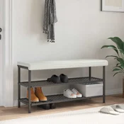 Vidaxl Blazina za klop Plišasti kord Krem Globina 35 cm