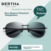 Bertha Muške naocare za sunce, Sivo-crne