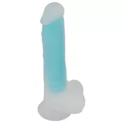 You2Toys Glow in the Dark Silicone Dildo Blue