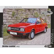 RETRO-AUTA Puzzle št. 16 ŠKODA GARDE (1983) 40 kosov