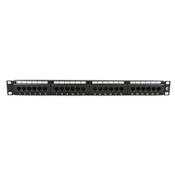 Patch panel, UTP Cat.6 24 portov, 19inch Dual, IDC