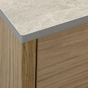 shumee HPL pult za omarico za umivalnik 90 cm 90x47 cm krem Navona z luknjami