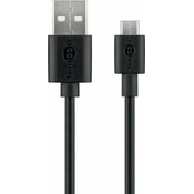 Goobay micro USB kabel za polnjenje in sinhronizacijo, 2m, črn