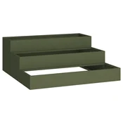Vrtna saksija Maslinasto zelena 90 x 90 x 35 cm Celicna vrata