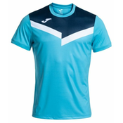 Muška majica Joma Court Short Sleeve T-Shirt - fluor turquoise/navy
