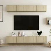 TV ormarici 4 kom boja hrasta 100x30x30 cm konstruirano drvo