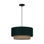 Duolla - Viseci luster na sajli BOHO 1xE27/15W/230V precnik 45 cm zelena/smeda