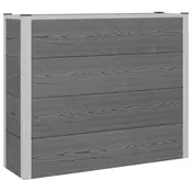 vidaXL Vrtna visoka greda Siva 100 x 30 x 22 cm WPC in aluminij