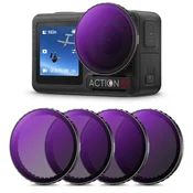 K&F CONCEPT DJI Osmo Action 4 ND Filter Kit ND8+ND16+ND32+ND64 4 Pack, Optical Glass Filters with Mu
