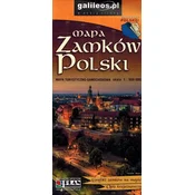 shumee Poljska. Turistični zemljevid poljskih gradov. Izdaja 2025. Galileos