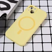 Maska za iPhone 13 6.1 zuta Magsafe Pure color