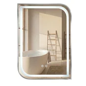 Stensko ogledalo LED ZONE 80x60 BRUSH NICKEL