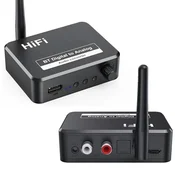 Pretvornik DAC iz TOSLINK v stereo zvok RCA (Cinch) in 3,5 mm AUX z ojačevalnikom in Bluetooth 5.0