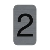 Samoljepljiva informacijska ploča, 2,5 x 4,4 cm, aluminijski efekt, EXACOMPTA, pakiranje od 2 komada 67182E