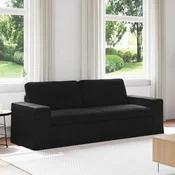 Vidaxl Kavč Črna 222 x 80 x 82 cm blago
