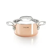 de Buyer Lonec iz nerjavečega jekla 6242.16, PRIMA MATERA, copper pot, with stainless steel lid, for reducing and cooking, diameter 16 cm, volume 1.8 L, height 8.8 cm
