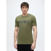HUGO Majica Dulivio  kaki / črna