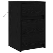 Nocni ormar Crni hrast 38 x 34 x 61 cm Konstruirano drvo