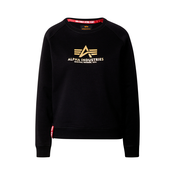 ALPHA INDUSTRIES Sweater majica, crna / zlatna / crvena