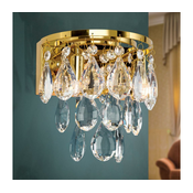 Orion WA 2-1369/2 - Kristalna zidna lampa CELESTE 2xG9/40W/230V zlatna