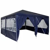 Vidaxl Zabavni šotor Modra 400 x 400 x 266 cm Polietilen