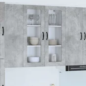 vidaXL Stenska kuhinjska omarica Betonsko siva 80 x 31 x 100 cm