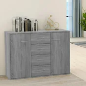 Vidaxl vidaXL Predalnik, siv hrast sonoma, 88x30x65 cm, material na osnovi lesa