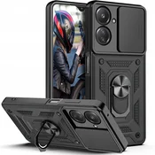 shumee Ovitek za Xiaomi Redmi 13C 4G/Poco C65 z oklepnim drsnim obročem + steklo