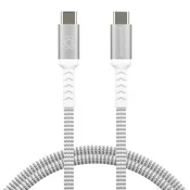 Pleteni kabel dbramante1928 USB-C na USB-C - 1,2 m - siv