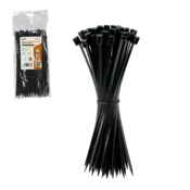 CHOMIK SET 100 LEPILNIH TRAKOV 4,8 x 200 MM ČRNA