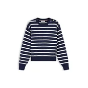 TOMMY HILFIGER Pulover modra/bela