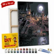 shumee Slika po številkah z okvirjem Bradavičarka ponoči Harry Potter 50x70 cm