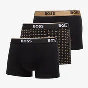 Bokserji Hugo Boss Trunk 3-Pack Power Desig Beige S